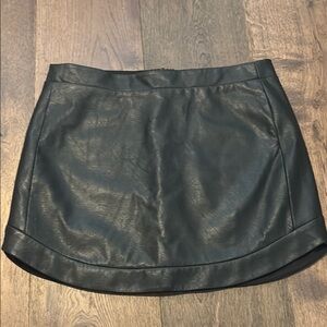 BCBG Black Leather Skirt